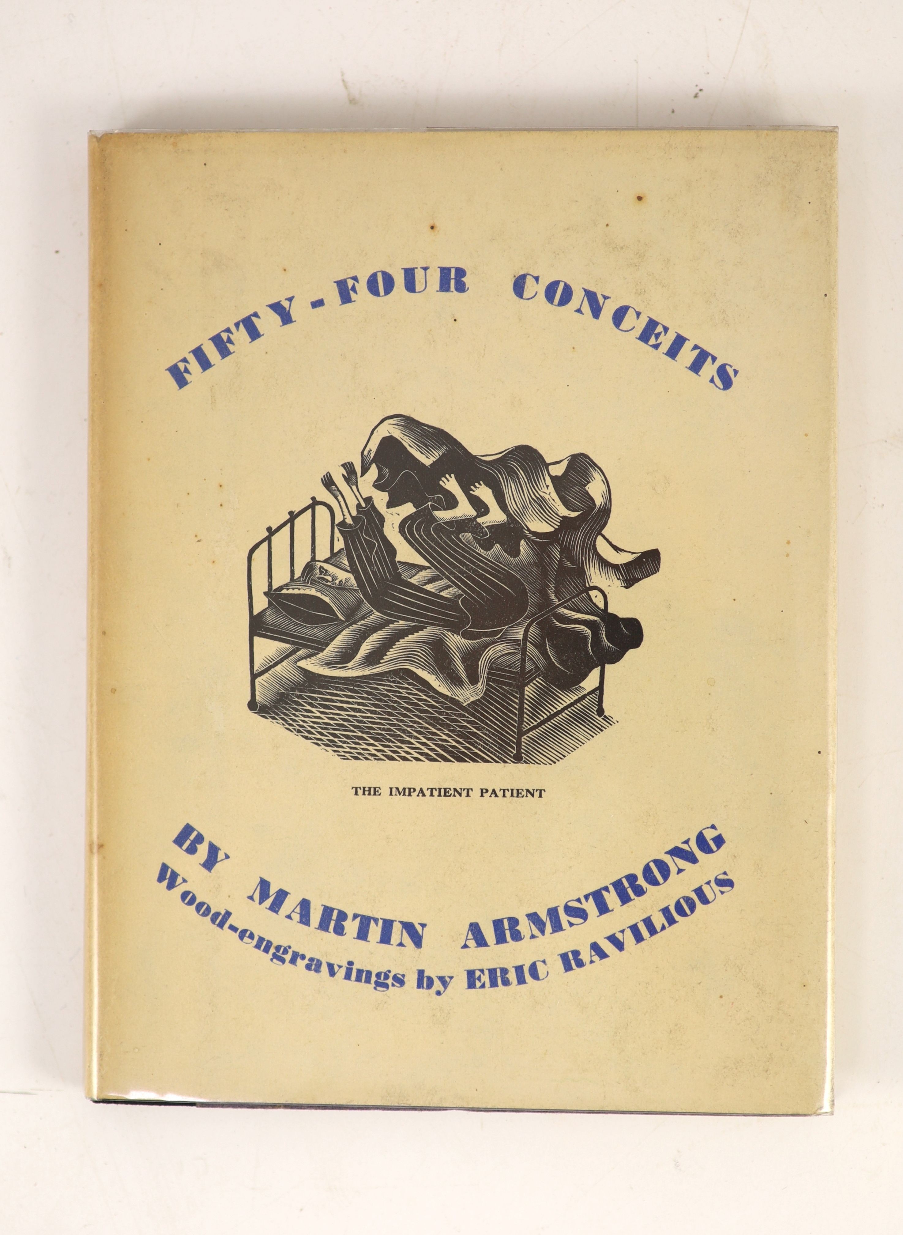 Armstrong, Martin - Fifty-Four Conceits, illustrated by Eric Ravilious, 12mo, with unclipped d/j, Martin Secker, London, 1933